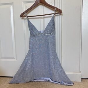 Elegant Silver Mini Dress